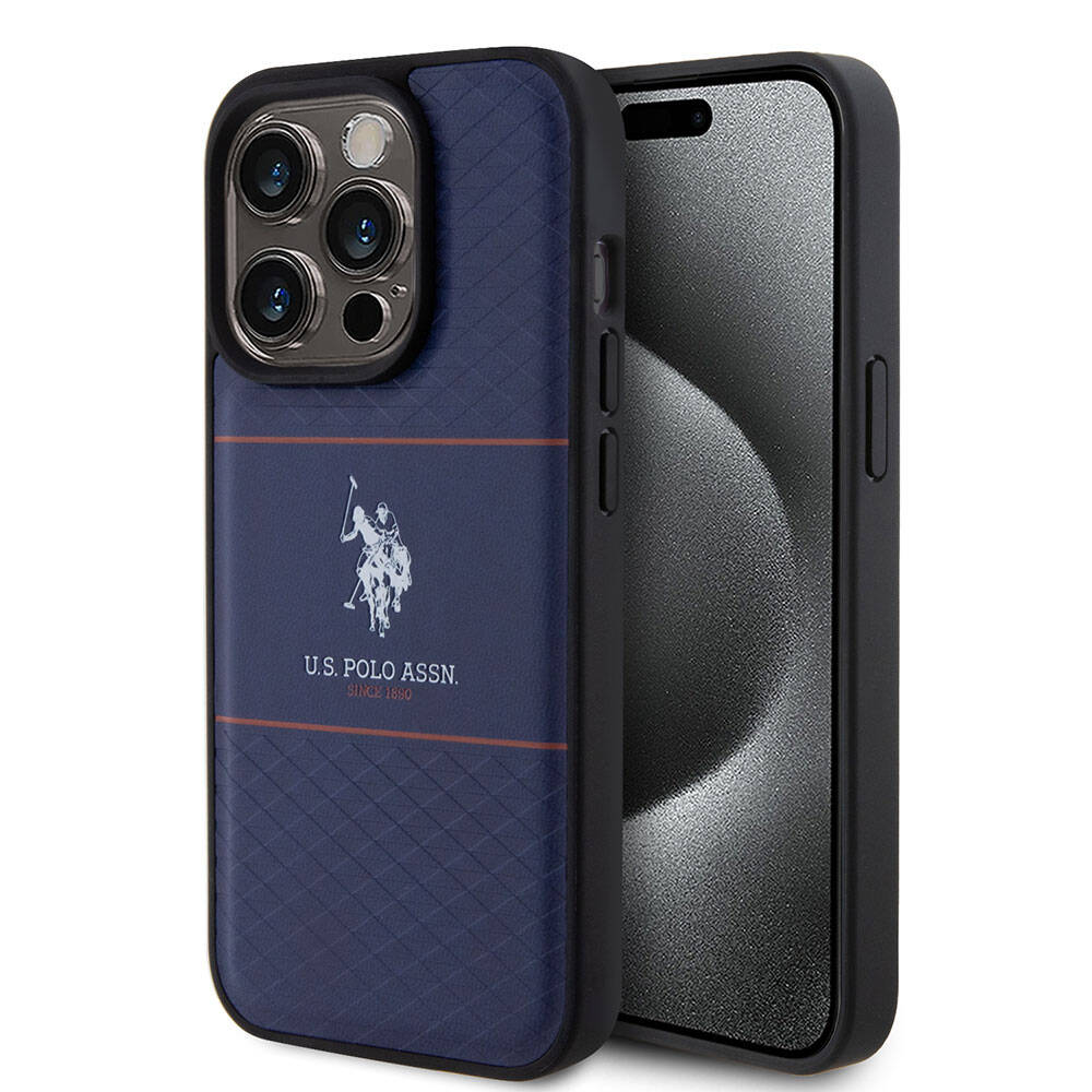 U.S. Polo Assn. iPhone 15 Pro Orjinal Lisanslı Deri Şeritli Logo Dizayn Telefon Kılıfı - 1 U.S. Polo Assn. iPhone 15 Pro Orjinal Lisanslı Deri Şeritli Logo Dizayn Telefon Kılıfı - 1